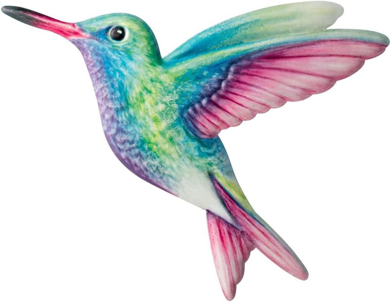 Hummingbird 12" Embossed Metal Sign - Wall Art, Door Hanger, DIY Wreath Attachment Accent